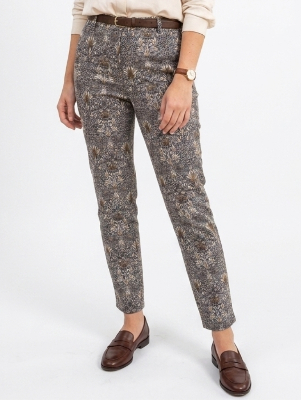 Morris and Co H&M Pineapple Print cigarettes stretching pants size 4